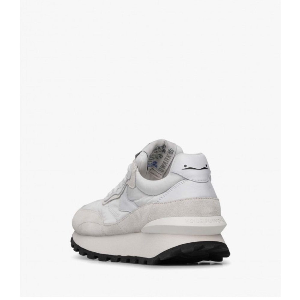 NWT VOILE BLANCHE QWARK HYPE WOMAN Suede And Technical Fabric Sneakers in White - Picture 5 of 16
